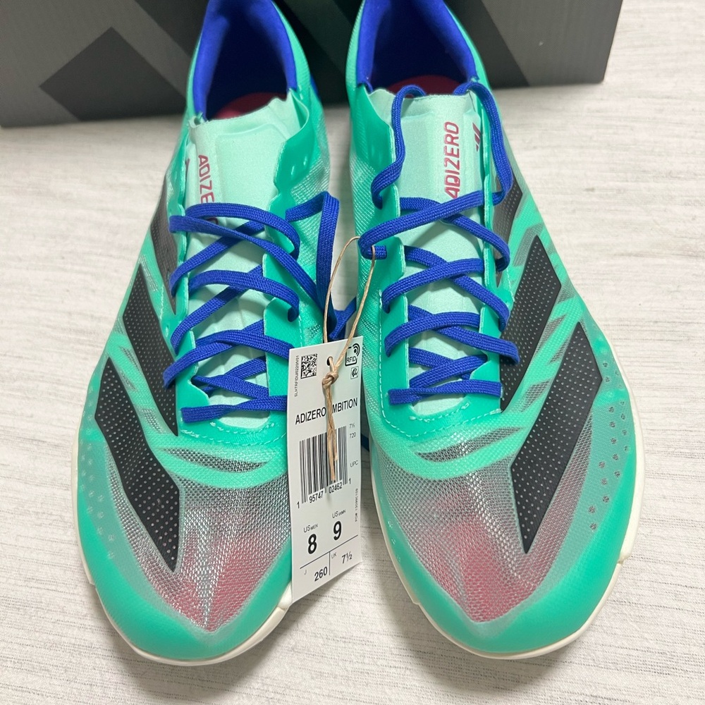 adidas Adizero Ambition Track Spikes, Women’s size 9/Men’s size 8 - Picture 3 of 5